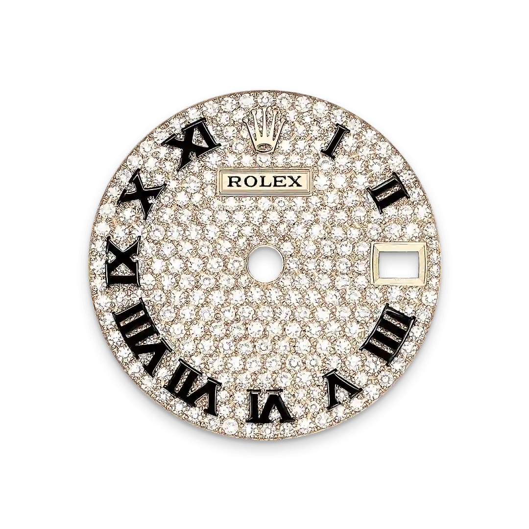 Rolex Lady-Datejust in 18 ct yellow gold with case sides and lugs set with diamonds, M279458RBR-0001 - Emperor Watch & Jewellery Ltd