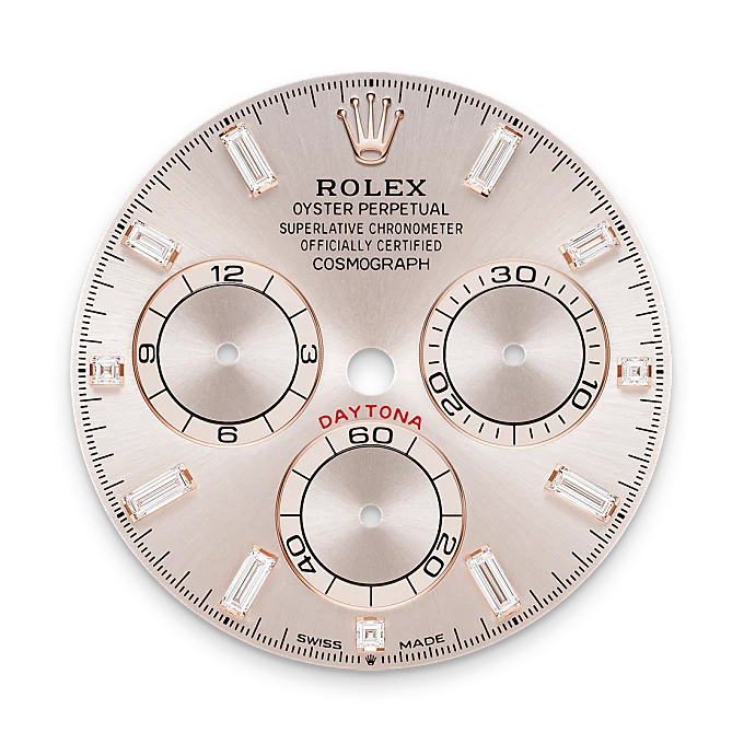 Rolex Cosmograph Daytona in 18 ct Everose gold with lugs set with diamonds, M126595TBR-0001 - Emperor Watch & Jewellery Ltd