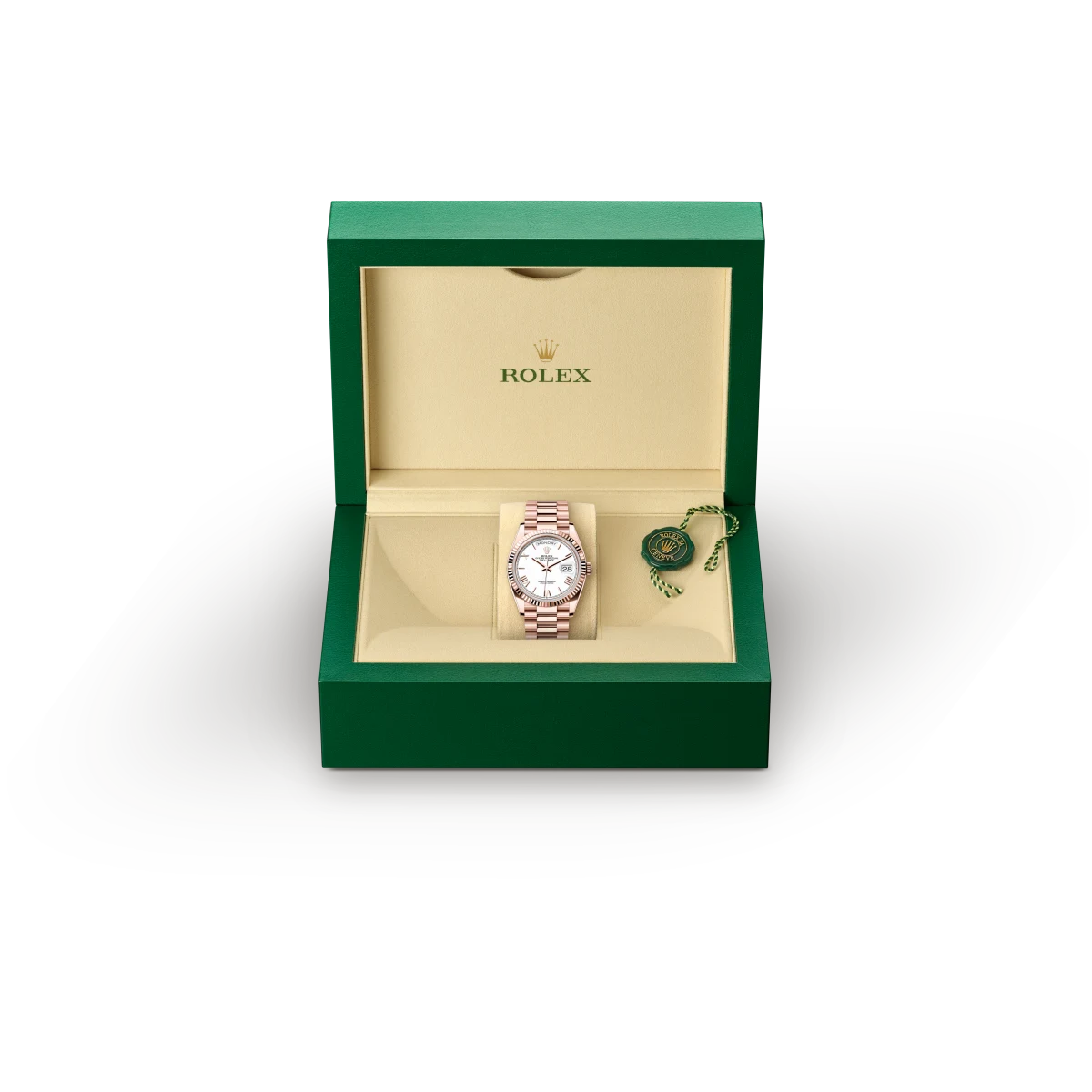 Rolex Day-Date in 18 ct Everose gold, M128235-0070 - Emperor Watch & Jewellery Ltd