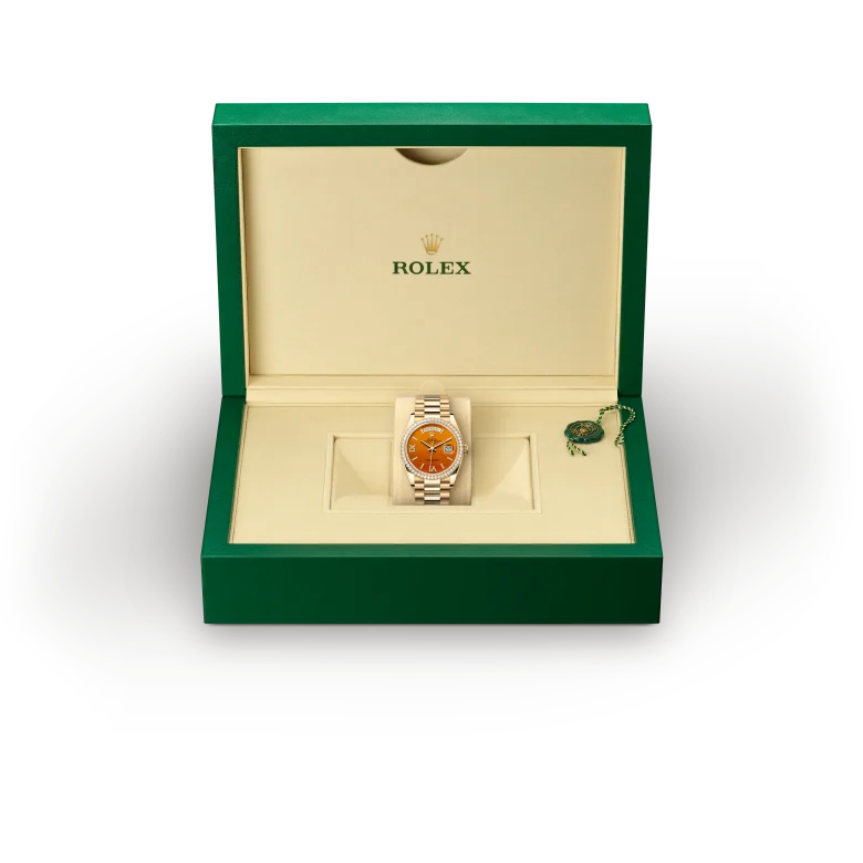 Rolex Day-Date in 18 ct yellow gold, M128348RBR-0049 - Emperor Watch & Jewellery Ltd