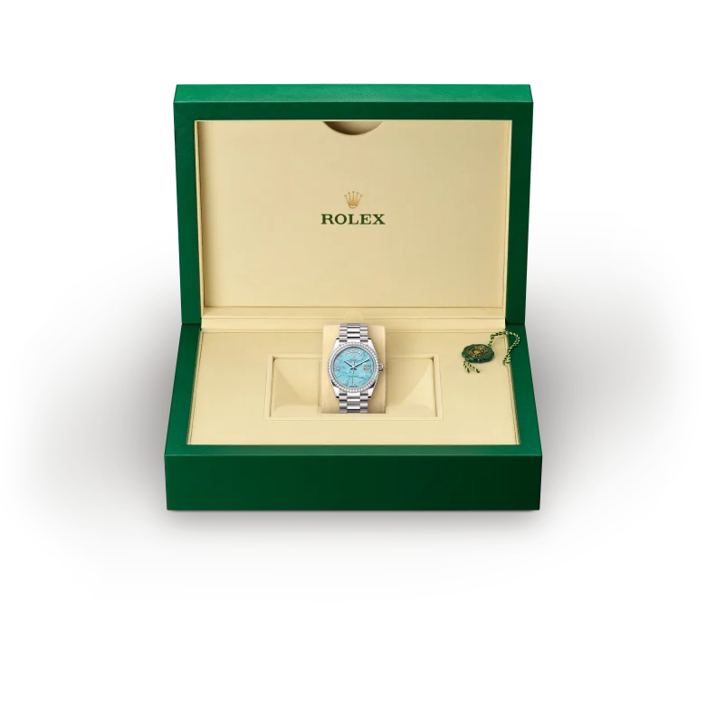 Rolex Day-Date in 18 ct white gold, M128349RBR-0031 - Emperor Watch & Jewellery Ltd