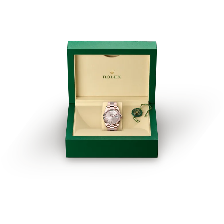 Rolex Day-Date in 18 ct Everose gold, M228235-0001 - Emperor Watch & Jewellery Ltd