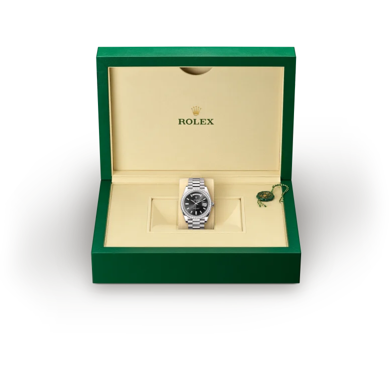 Rolex Day-Date in 18 ct white gold, M228349RBR-0003 - Emperor Watch & Jewellery Ltd