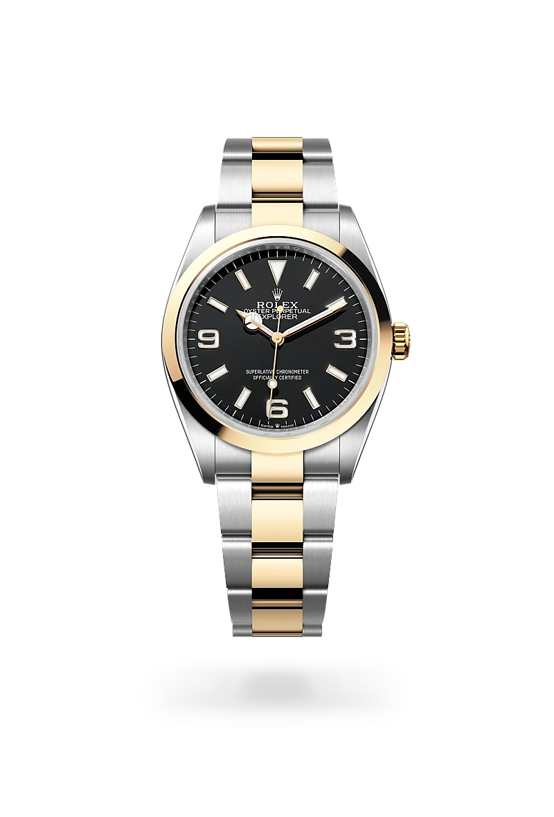 Rolex Explorer in Yellow Rolesor - combination of Oystersteel and yellow gold, M124273-0001 - Emperor Watch & Jewellery Ltd