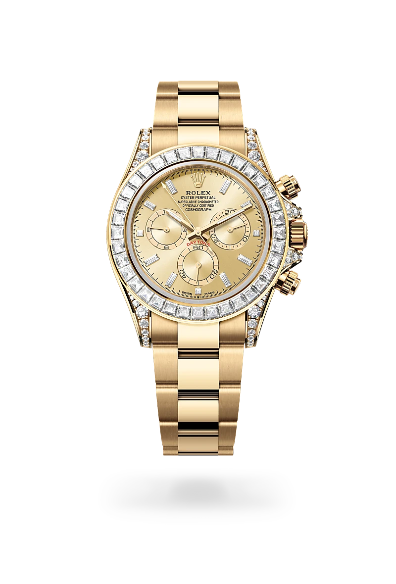 Rolex Cosmograph Daytona in 18 ct yellow gold with lugs set with diamonds - Emperor Watch & Jewellery Singapore