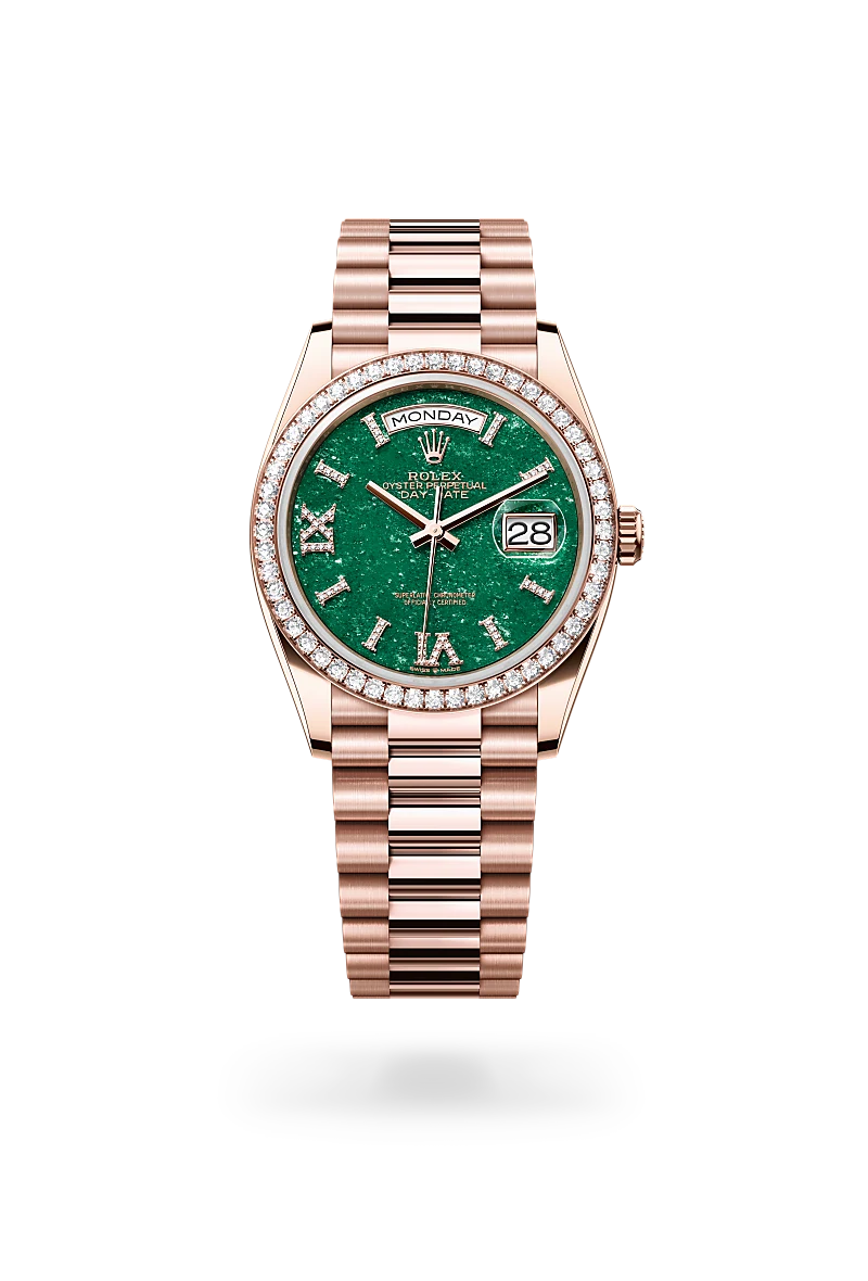 Rolex Day-Date in 18 ct Everose gold, M128345RBR-0068 - Emperor Watch & Jewellery Ltd