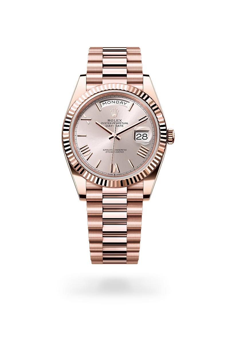 Rolex Day-Date in 18 ct Everose gold, M228235-0001 - Emperor Watch & Jewellery Ltd