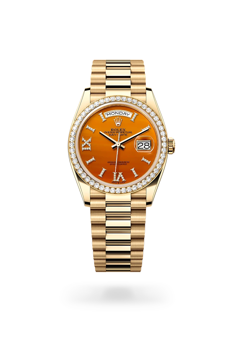 Rolex Day-Date in 18 ct yellow gold, M128348RBR-0049 - Emperor Watch & Jewellery Ltd