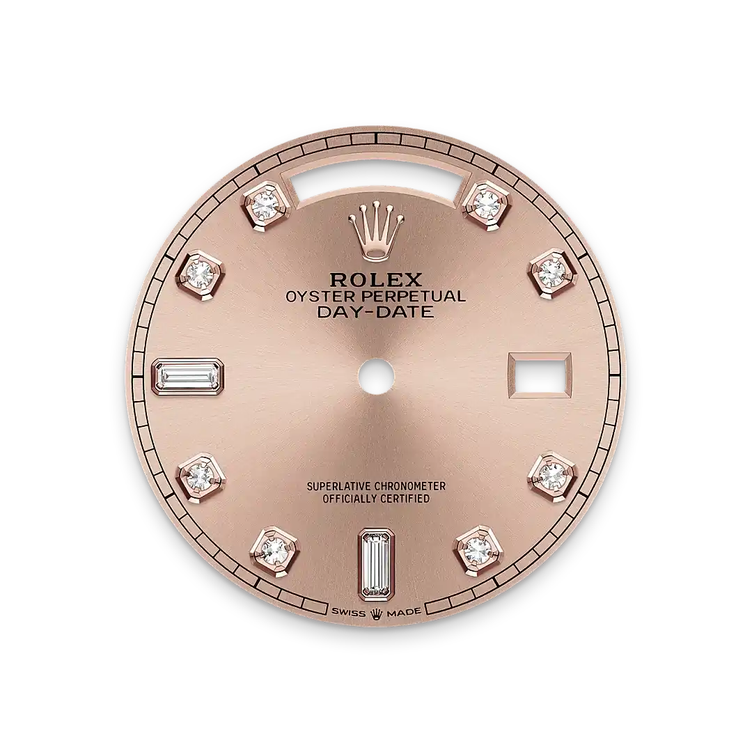 Rolex Day-Date in 18 ct Everose gold, M128235-0009 - Emperor Watch & Jewellery Singapore