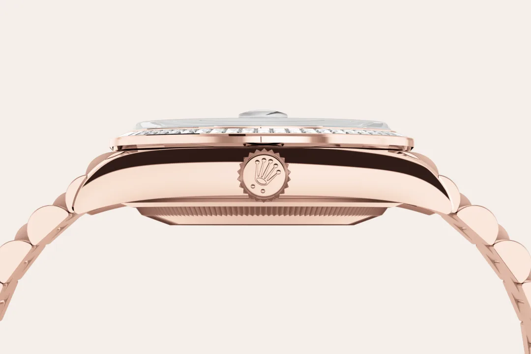 Rolex Day-Date in 18 ct Everose gold, M128395TBR-0032 - Emperor Watch & Jewellery Singapore