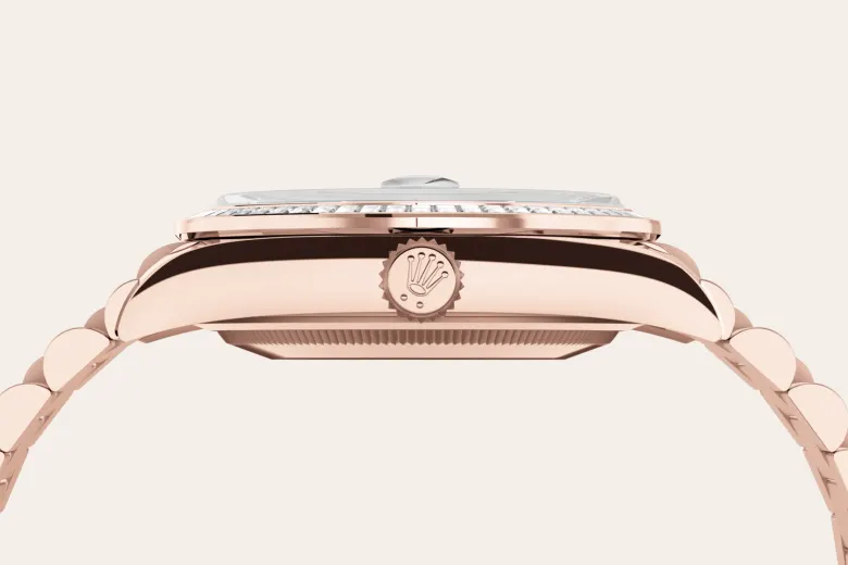 Rolex Day-Date in 18 ct Everose gold, M128395TBR-0032 - Emperor Watch & Jewellery Singapore