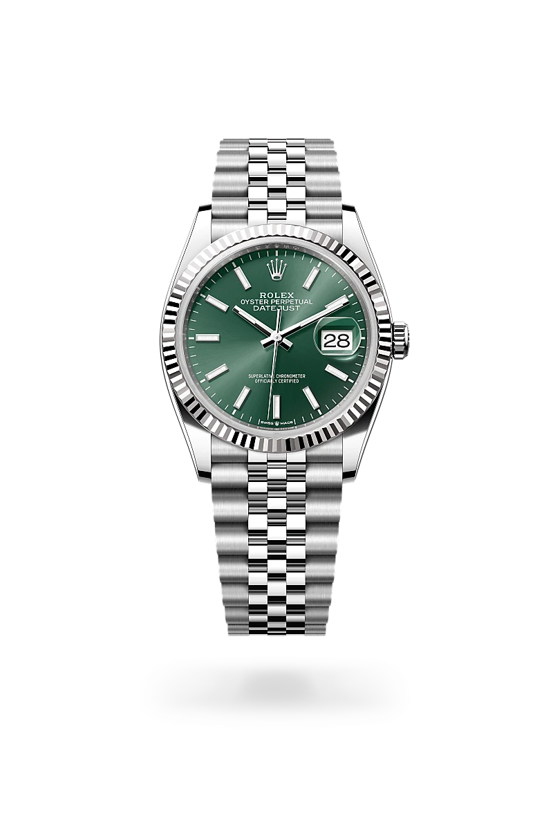 Rolex Datejust in White Rolesor - combination of Oystersteel and white gold, M126234-0051 - Emperor Watch & Jewellery Singapore