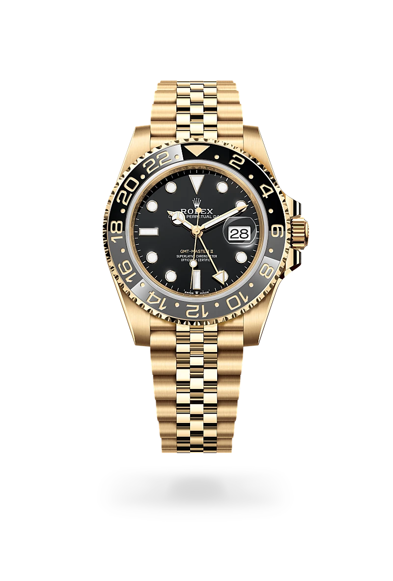 Rolex GMT-Master II in 18 ct yellow gold, M126718GRNR-0001 - Emperor Watch & Jewellery Singapore