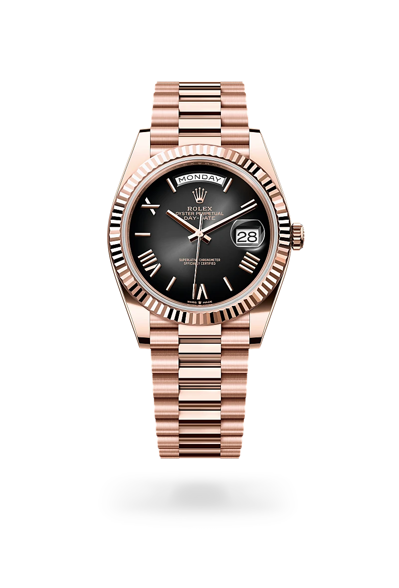 Rolex Day-Date in 18 ct Everose gold, M228235-0055 - Emperor Watch & Jewellery Singapore