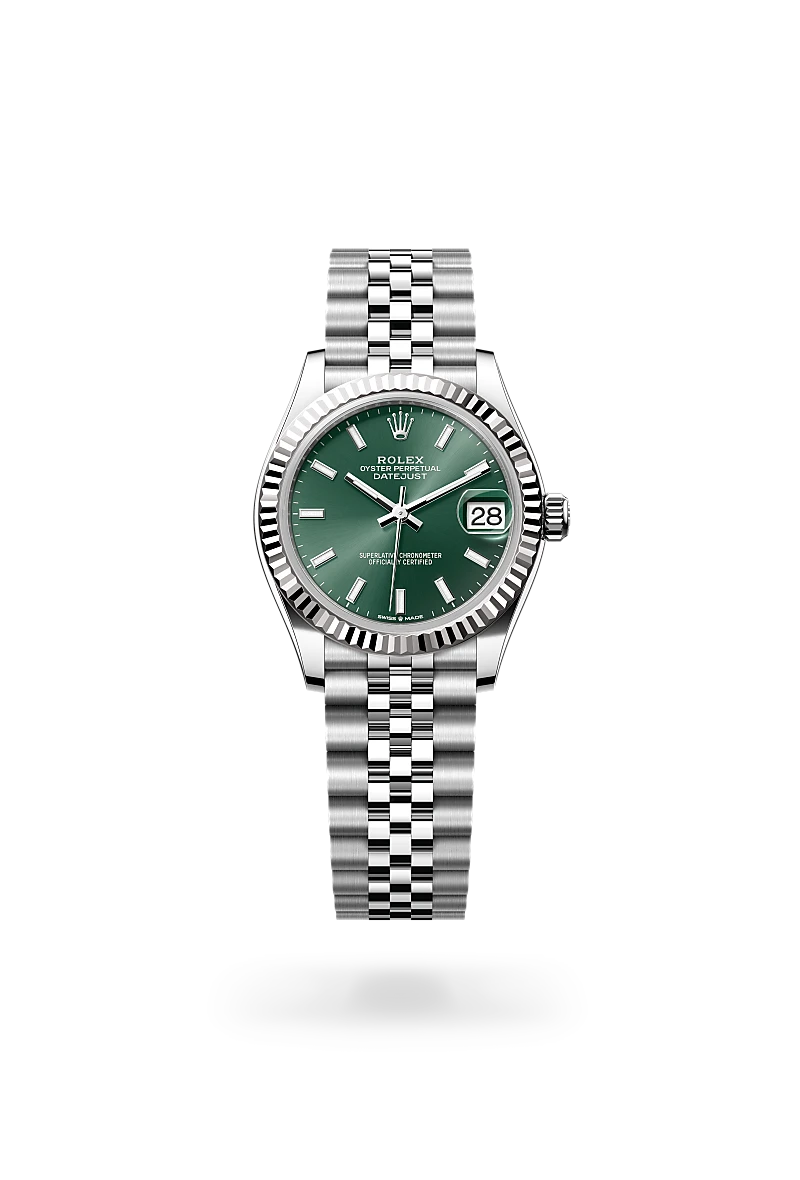 Rolex Datejust in White Rolesor - combination of Oystersteel and white gold, M278274-0018 - Emperor Watch & Jewellery Singapore