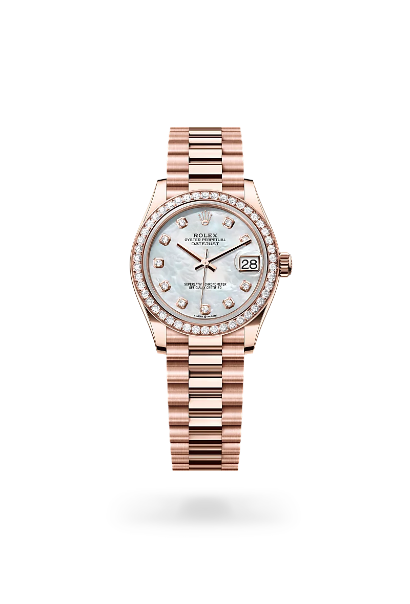 Rolex Datejust in 18 ct Everose gold, M278285RBR-0005 - Emperor Watch & Jewellery Singapore