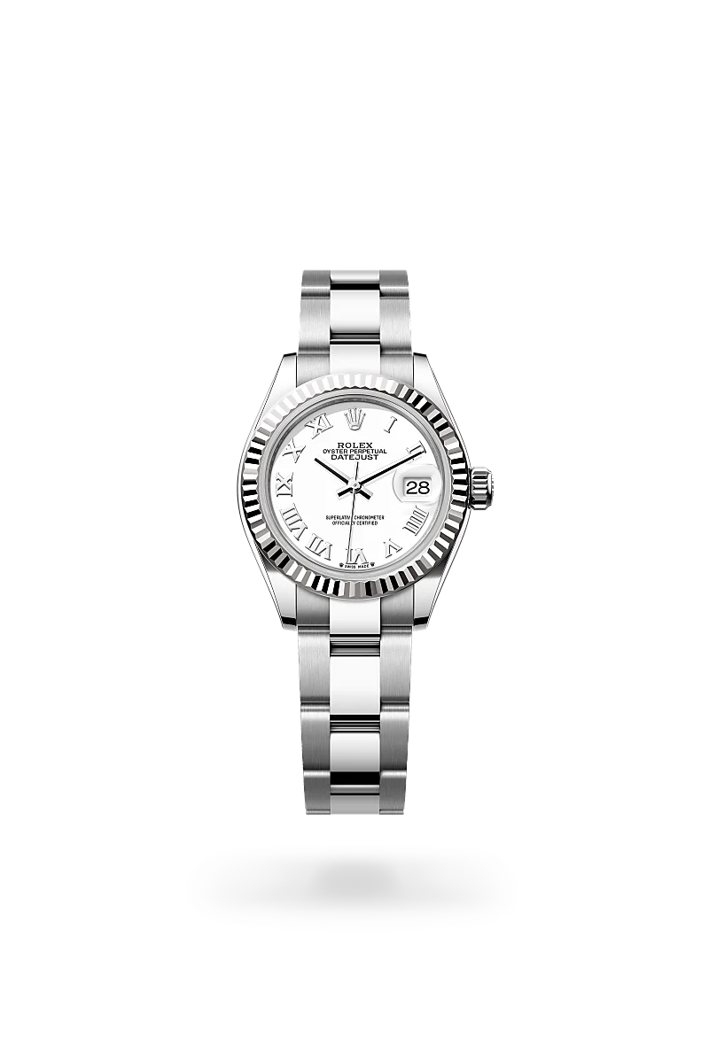 Rolex Lady-Datejust in White Rolesor - combination of Oystersteel and white gold, M279174-0020 - Emperor Watch & Jewellery Singapore