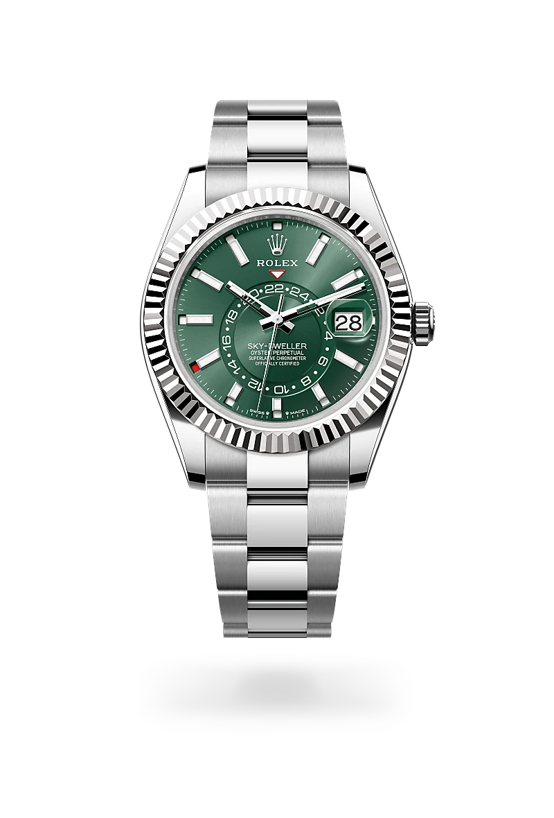 Rolex Sky-Dweller in White Rolesor - combination of Oystersteel and white gold, M336934-0001 - Emperor Watch & Jewellery Singapore