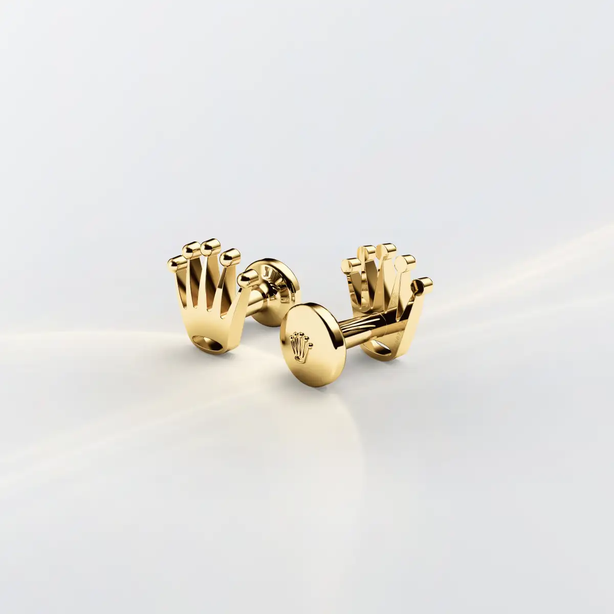 Rolex 'Crown' cufflinks, Yellow gold, A1018 | Emperor Watch & Jewellery Singapore