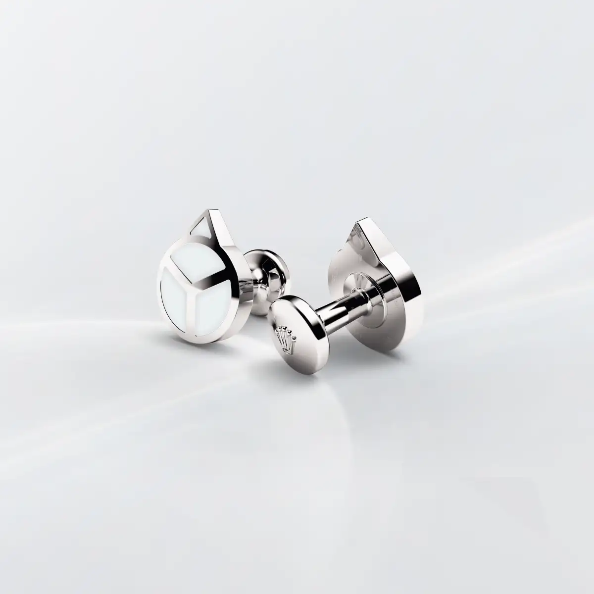 Rolex ‘Hand’ cufflinks, White gold, A1029 | Emperor Watch & Jewellery Singapore