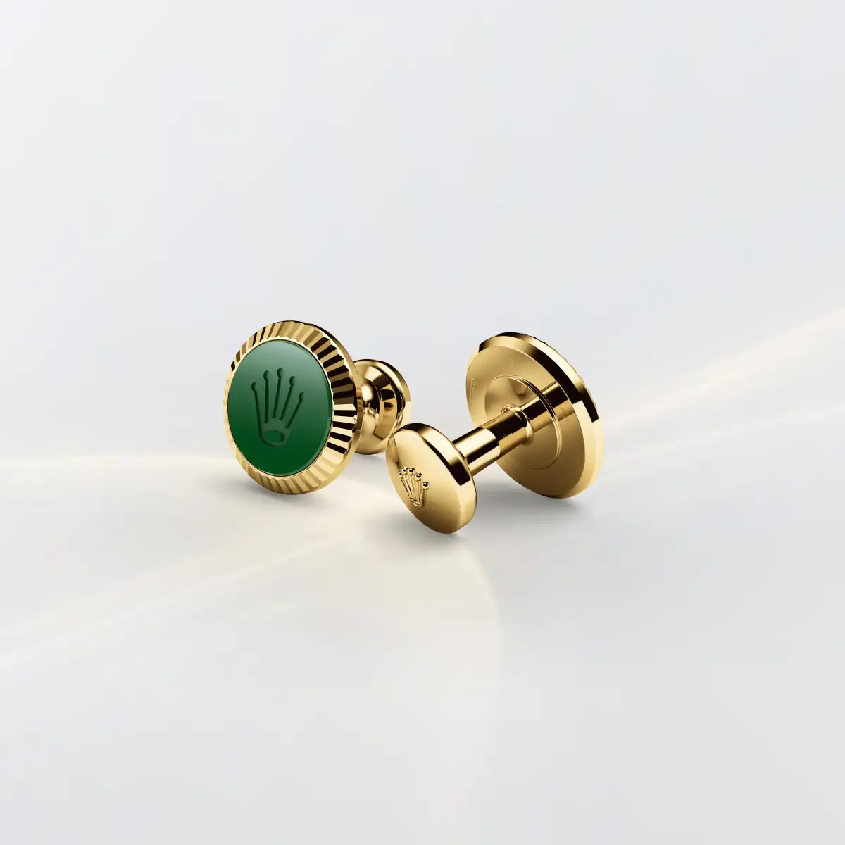 Rolex 'Fluted' cufflinks, Yellow gold, A1038 | Emperor Watch & Jewellery Singapore