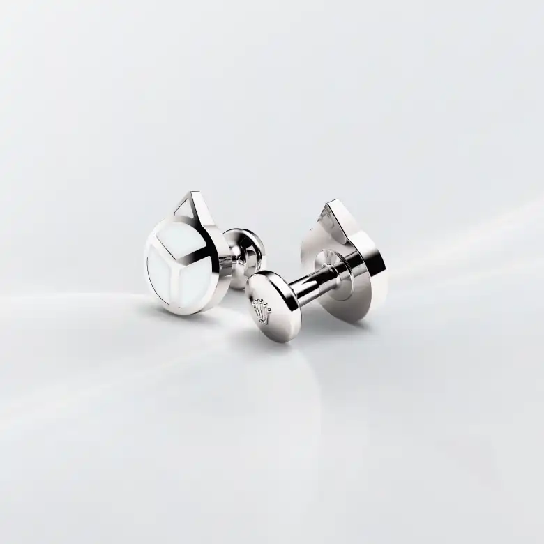 Rolex ‘Hand’ cufflinks, White gold, A1029 | Emperor Watch & Jewellery Singapore