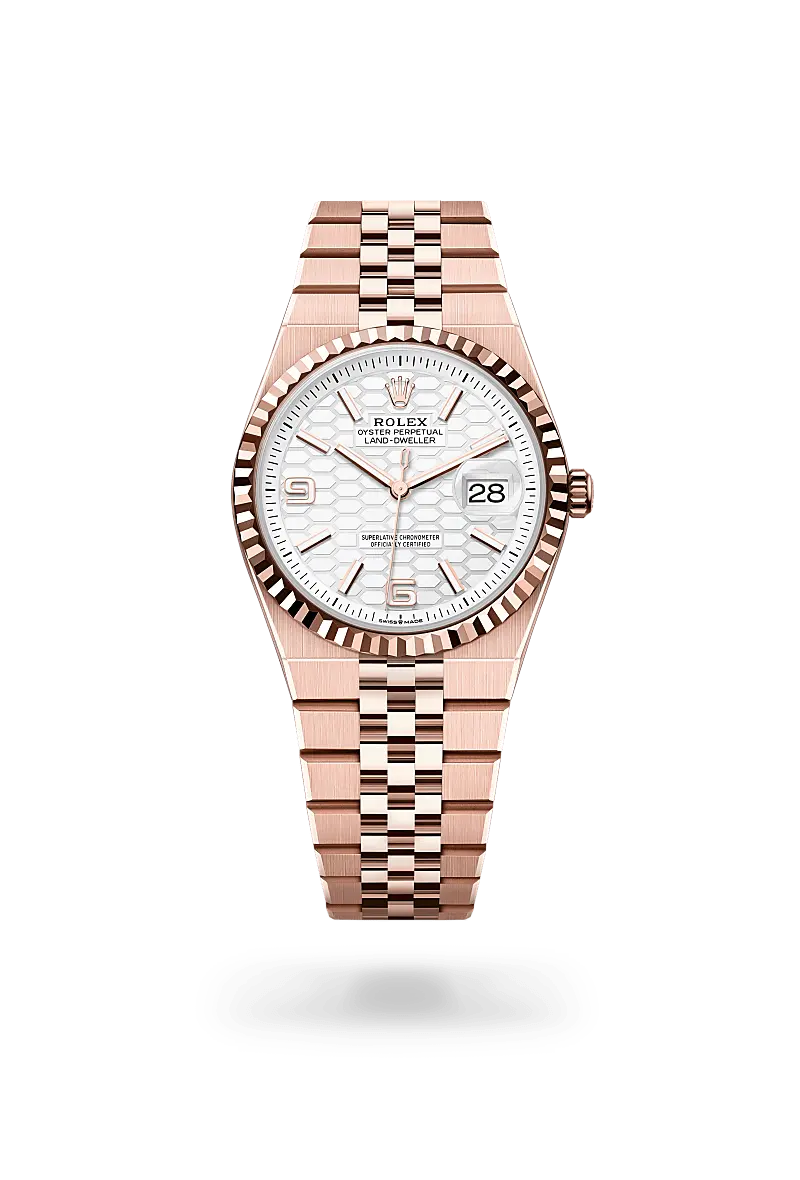 Rolex Land-Dweller in 18 ct Everose gold, M127235-0001 - Emperor Watch & Jewellery Singapore
