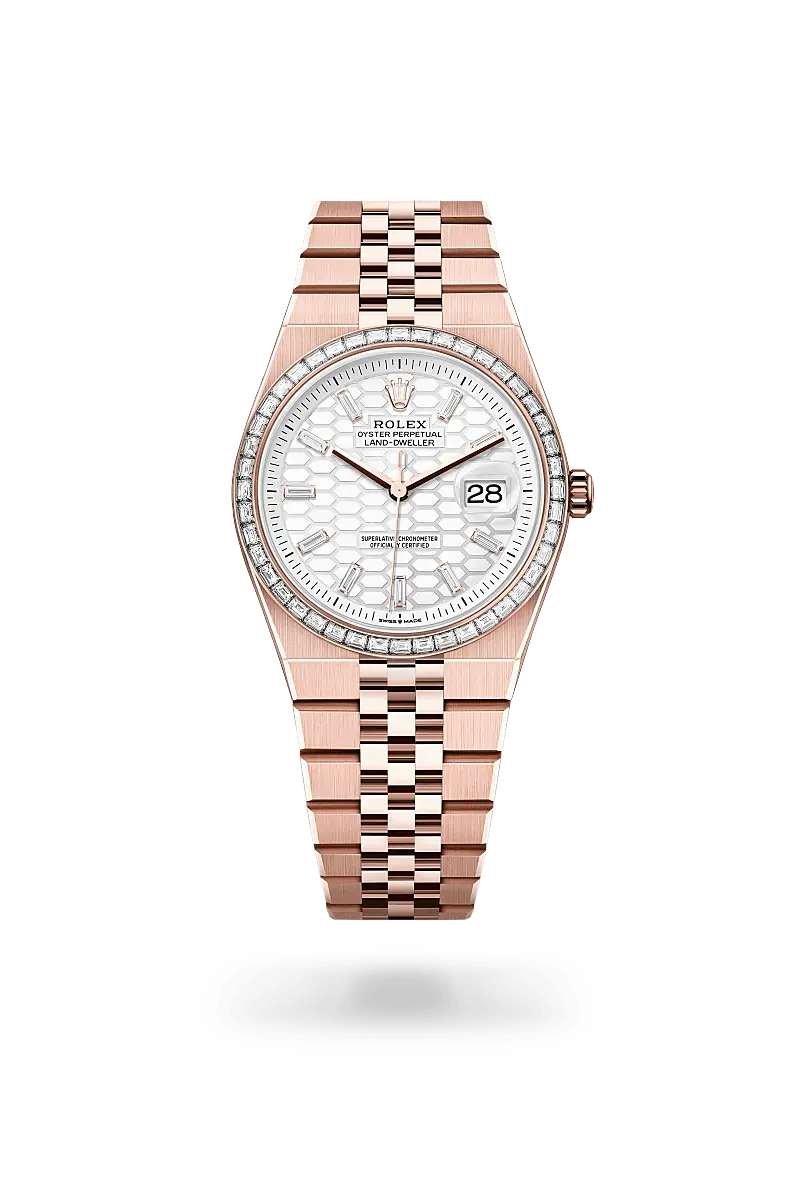 Rolex Land-Dweller in 18 ct Everose gold, M127285TBR-0002 - Emperor Watch & Jewellery Singapore